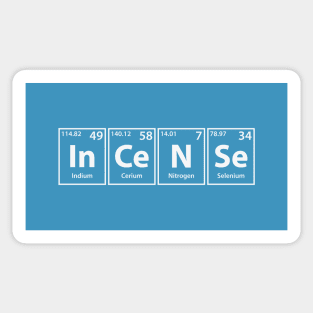 Incense (In-Ce-N-Se) Periodic Elements Spelling Sticker